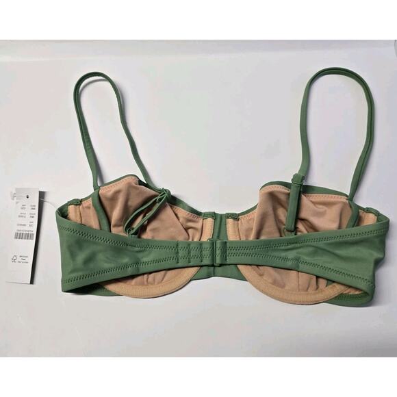 J.Crew Balconette Underwire Bikini Top Olive Green Swim Sze 32C NWT‎ BX612 - Picture 2 of 6